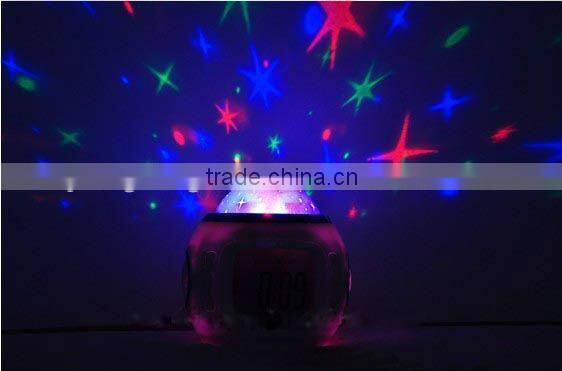 pretty decorative star projecting alarm clock ,led light fairy star projection alarm clcok