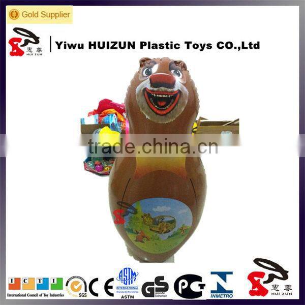 Factory wholesale inflatable PVC bear design tumbler animal toys for promotion