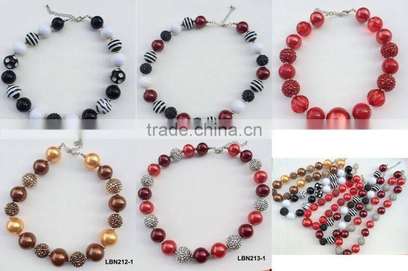 wholesale chunky bubble set kids bead necklace with bracelet