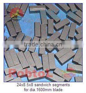24x8.5x8 for dia.1600mm blade stone diamond sandwich segments --SGMT7