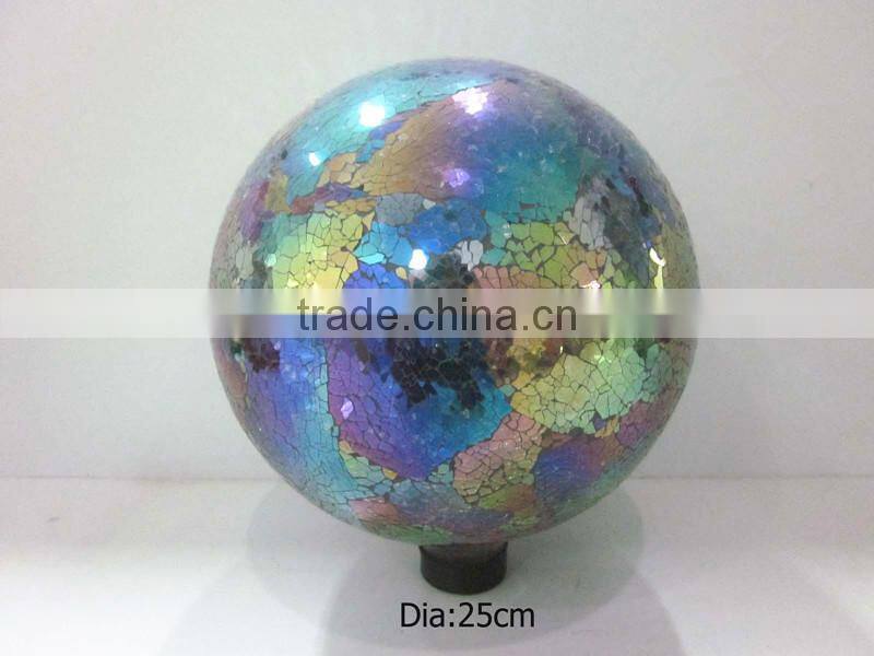 10" multi colors mosaic glass garden ball