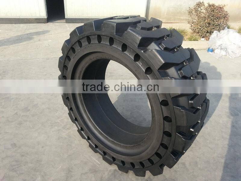 Solid OTR Tires 10x16.5 12x16.5 for Bobcat wheel loaders