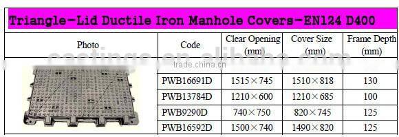 ISO9001 Precision Top Quality 500MM Ductile Iron Round Manhole Cover
