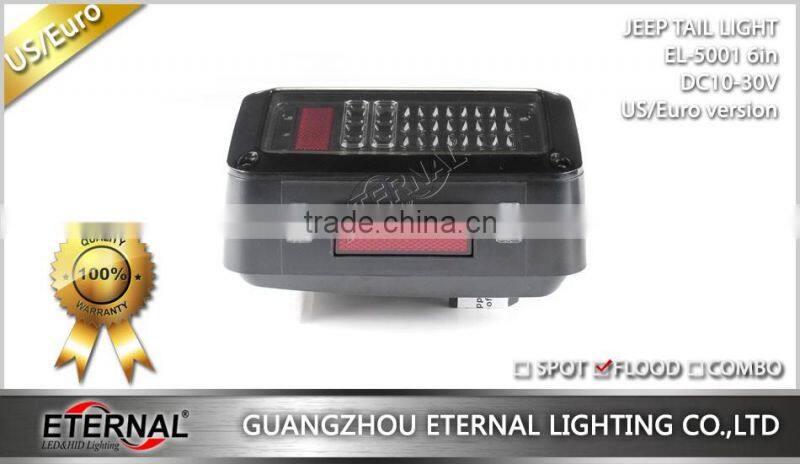 Jeep JK 07-16 led tail light reverse day time running brake signal light clear red amber rear light