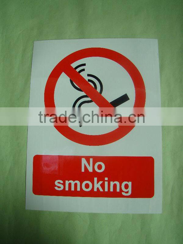 acrylic nonsmoking sign