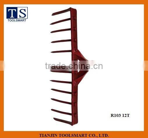 carben steel rake head with teeth R103
