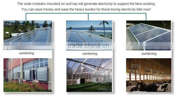 250W Wall Mounted Solar DC Heat Extractor Box Fan