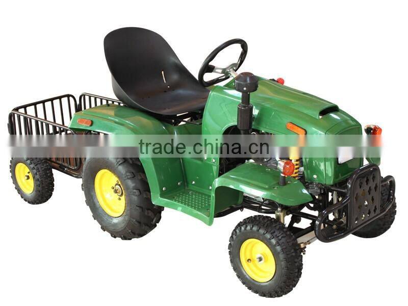 hot sale china cheapest 4 wheel 110cc mini farming tractor price list with trailer