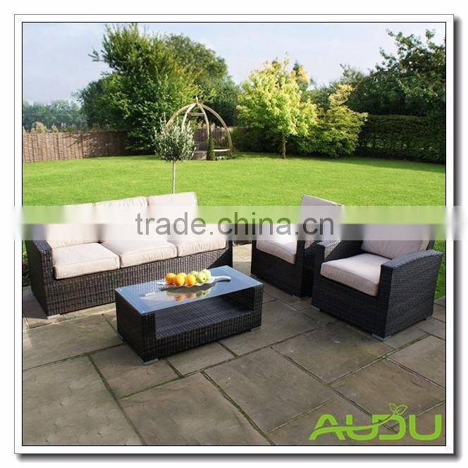 Audu Garden Wide Rattan 4 Pieces Outdoor Sofa