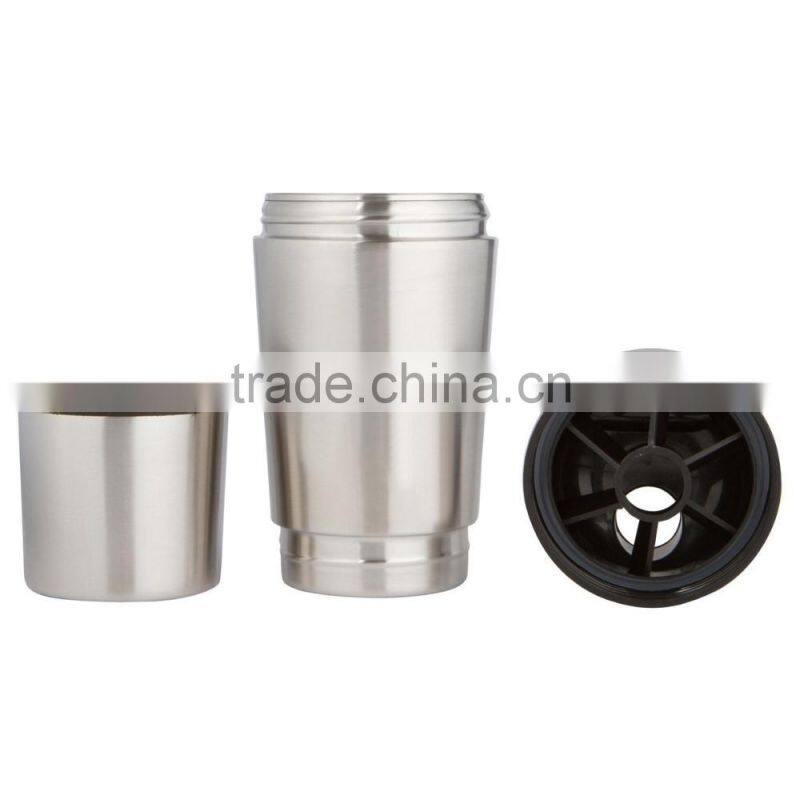 Custom printing logo 24 counce #304 18/8 stainless steel BPA free water bottle detachableshaker protein/whey/supplements/workout