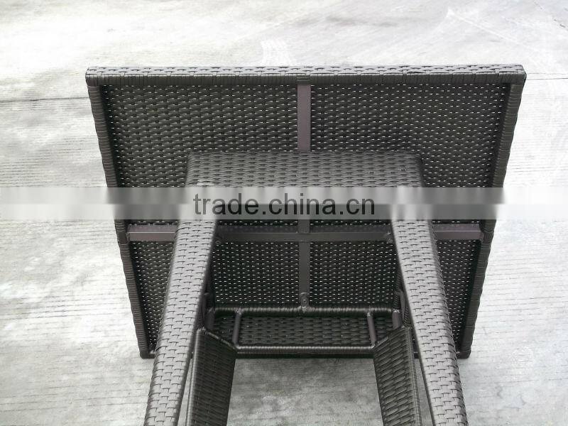 F- FT005+FC011 fair price aluminum frame plastic rattan pation bar set