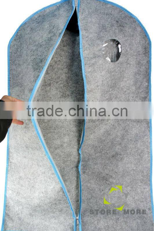 Store More Felt Garment Bag For Man's Suit, Garment Bag ,Light Grey