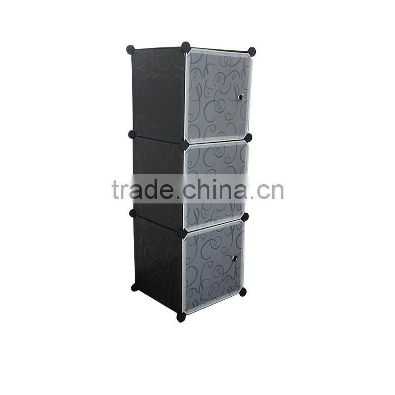 Portable White Color PP Modular Storage Cubes 35*35 cm Solid Panels-3 cubes