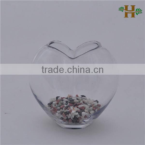 heart shaped candlestick;high quality glass candle holder;candlestick for wedding