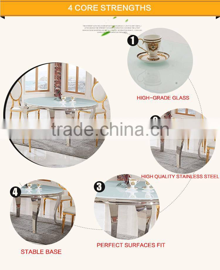 TH306-1 Round Stainless Steel Table Modern Dining Room Furniture