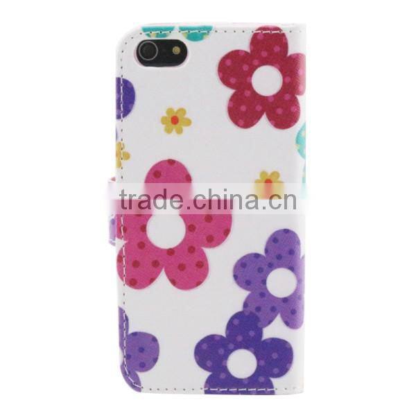 Wholesale Type Flip Leather Mobile Phone Case Cover For iPhone 5
