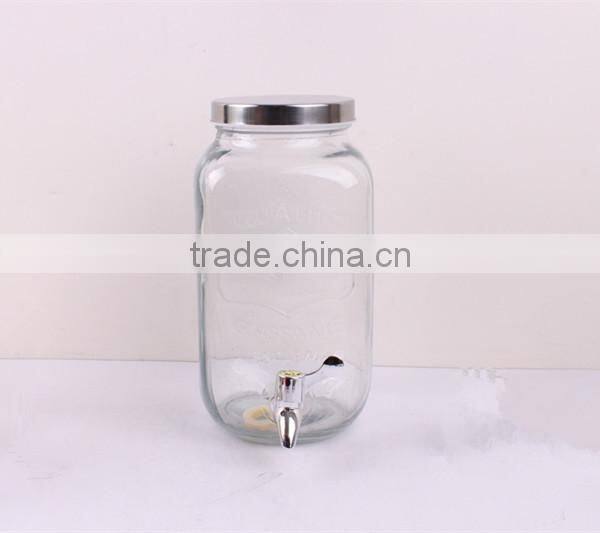 6L glass beverage dispenser with faucet