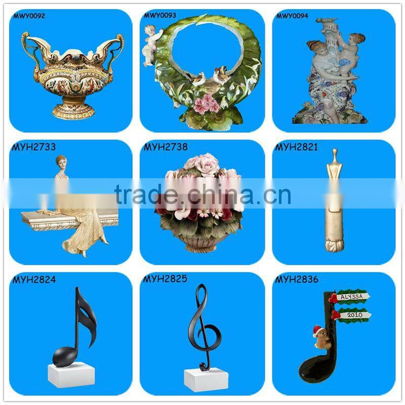 Polyresin flower and basket table Wedding Centerpieces