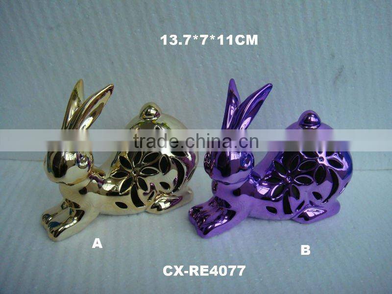 easter ceramic egg holder chicken-Ceramic Rabbit