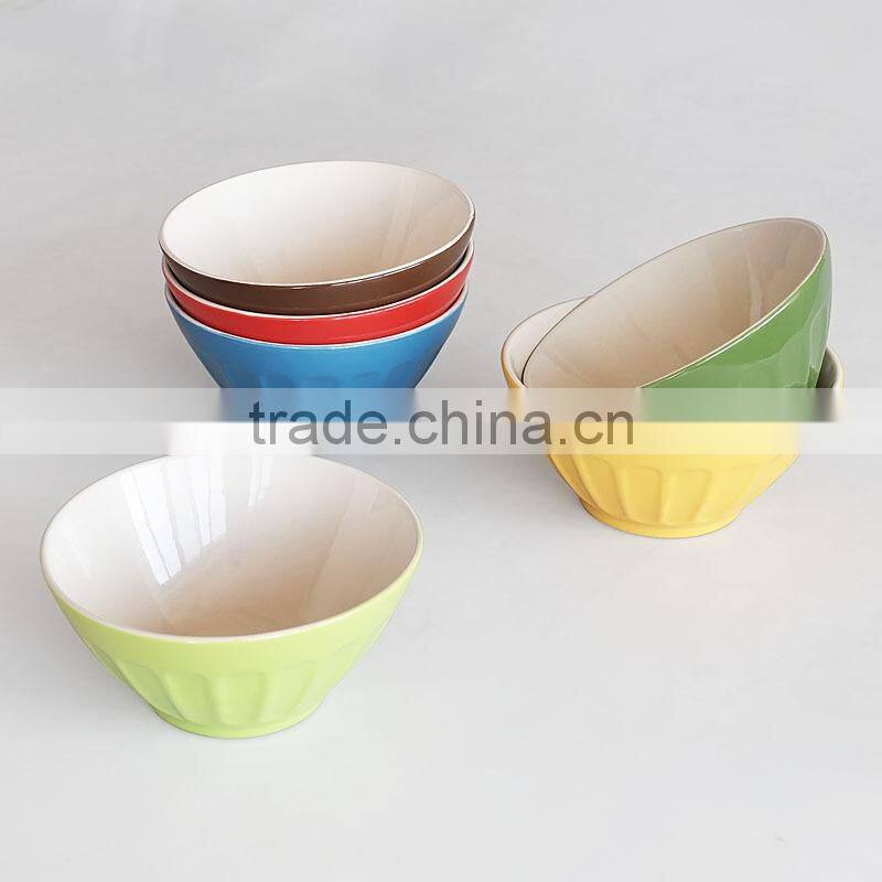 Round Shape Ceramic Bowl, Bowl in Solid Color, Ceramic Bowl in Solid Color