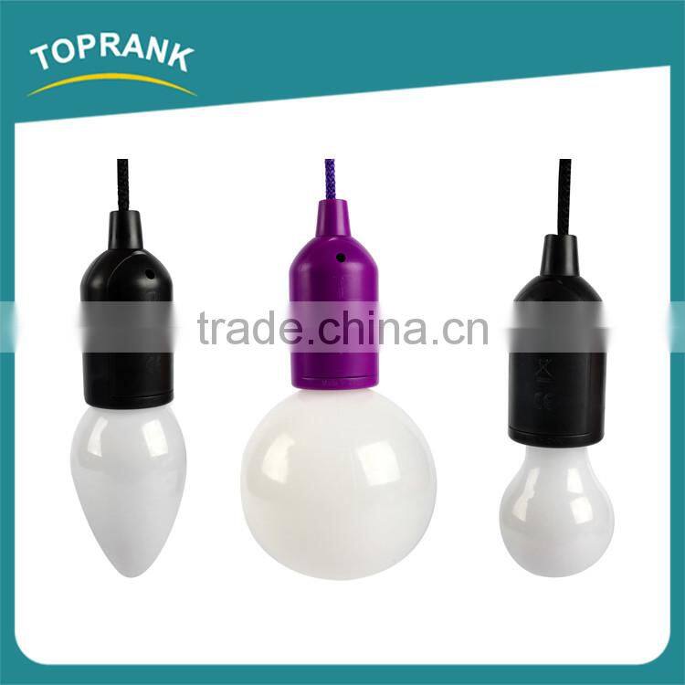 Hot selling outdoor camping string pull lights small battery operated plastic led pull light