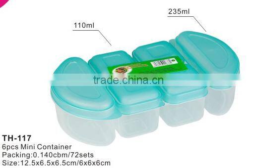6pcs Min Food Container