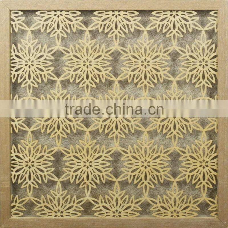 Natural Solid Wooden Shadow Box with Agate Stone