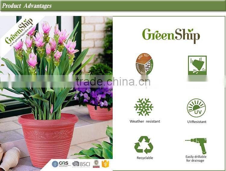 large round coloful indoor reasonably priced plastic flower pot