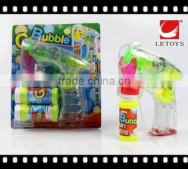 hot sale eco-freindly musical transparent bubble gun with LED light