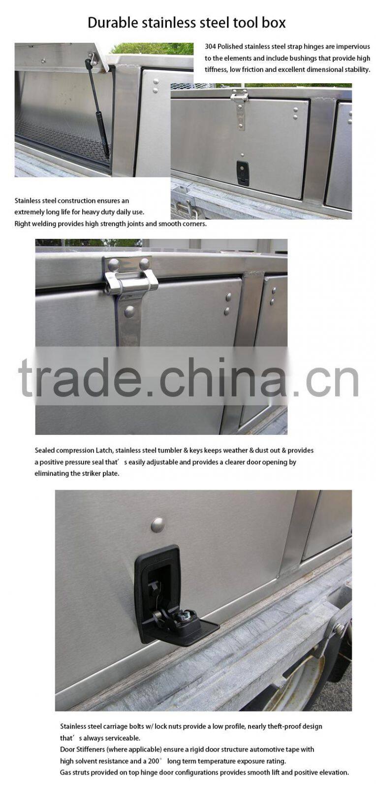 Under stainless steel ute tray tool boxes