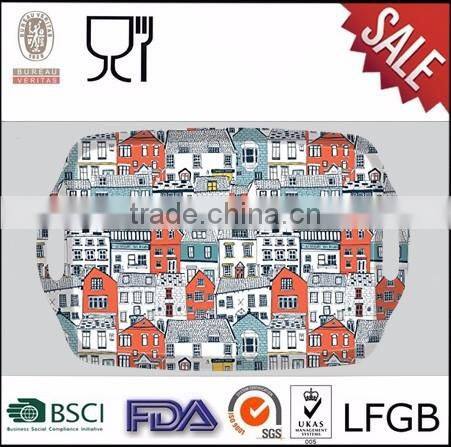 Factory wholesale melamine tray,rectangular melamine classical tray