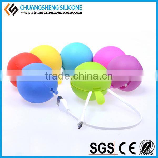 customized data wire case, silicone phone holder, funny silicone data link box
