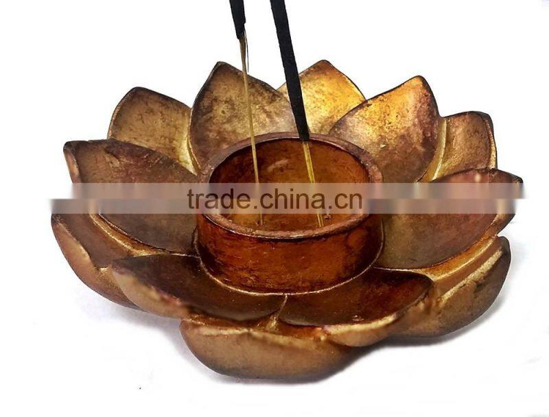 Buddha Lotus Incense Votive T-light Candle Holder Flower