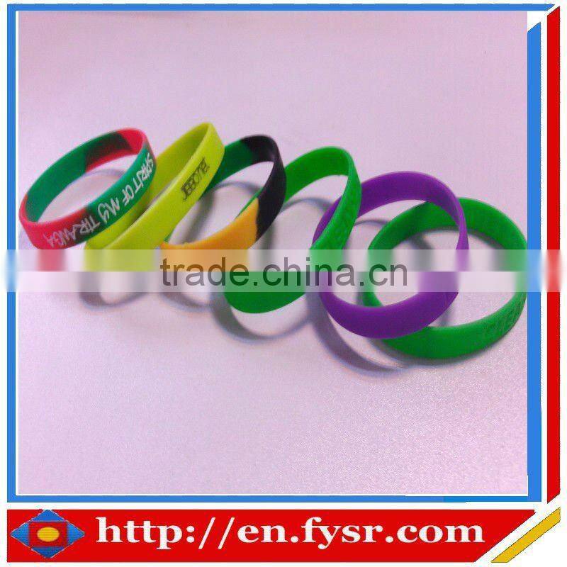 special colored silicone sport wrisband for boys