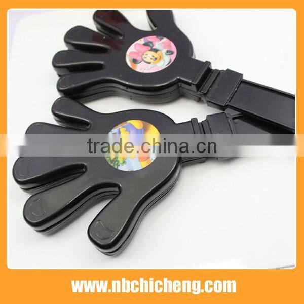 Cheap Plastic Hand Clapper, Black Plastic Clapper Plastic Hand Shaped Noisemaker