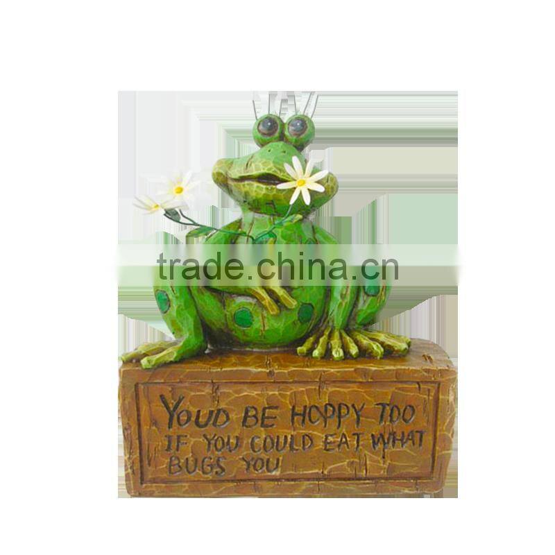 hanging garden frog figurine
