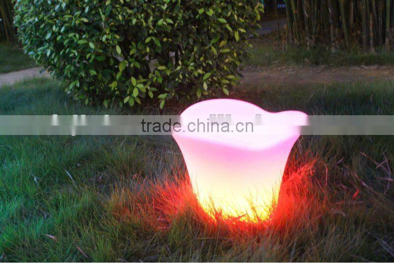 Waterproof battery powered led plastic beautiful wine bucket