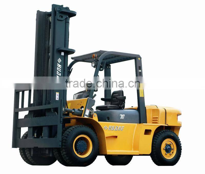 7T Huahe diesel forklit truck mast 6 meter with Perkins engine sale in south africa