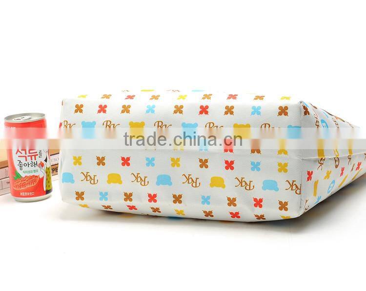 Cute Bear Printing Nylon Shopping Tote Bag,Wholesale Women Nylon Tote Bag