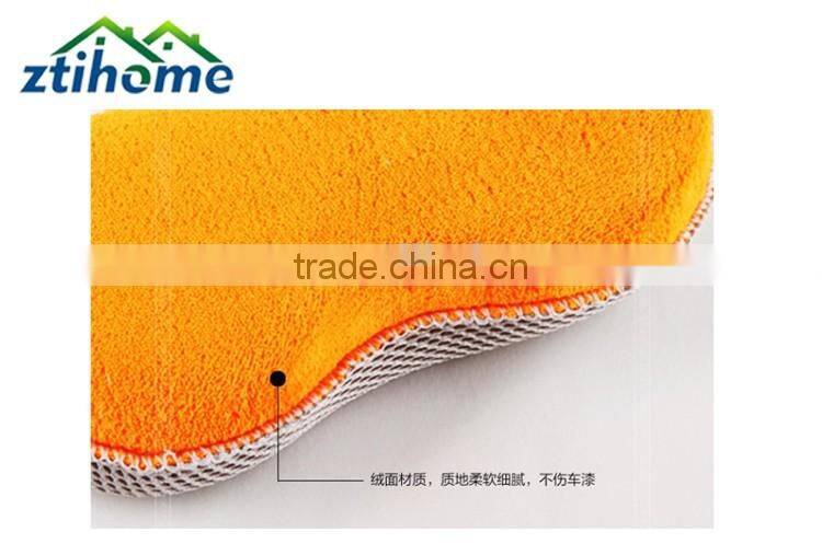 Car Wax Sponge Wash Gloss Microfiber Chenille Cleaning Pad