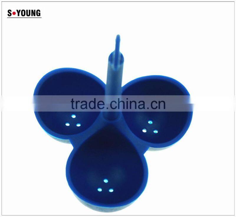 16064 3 PCS Silicone Egg Steamer with Handle