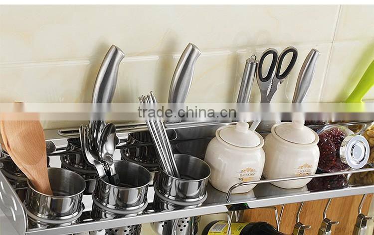 Cheap oem high end multi 304 stainless steel Wall Mounted storage holder rack as seen on tv