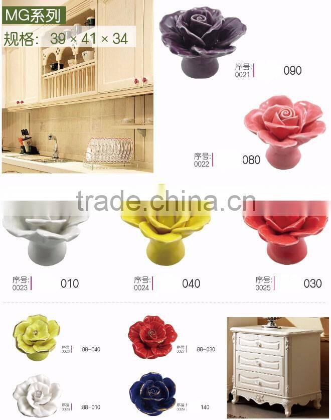High quality Marble material door knobs Ceramic door handle knobs