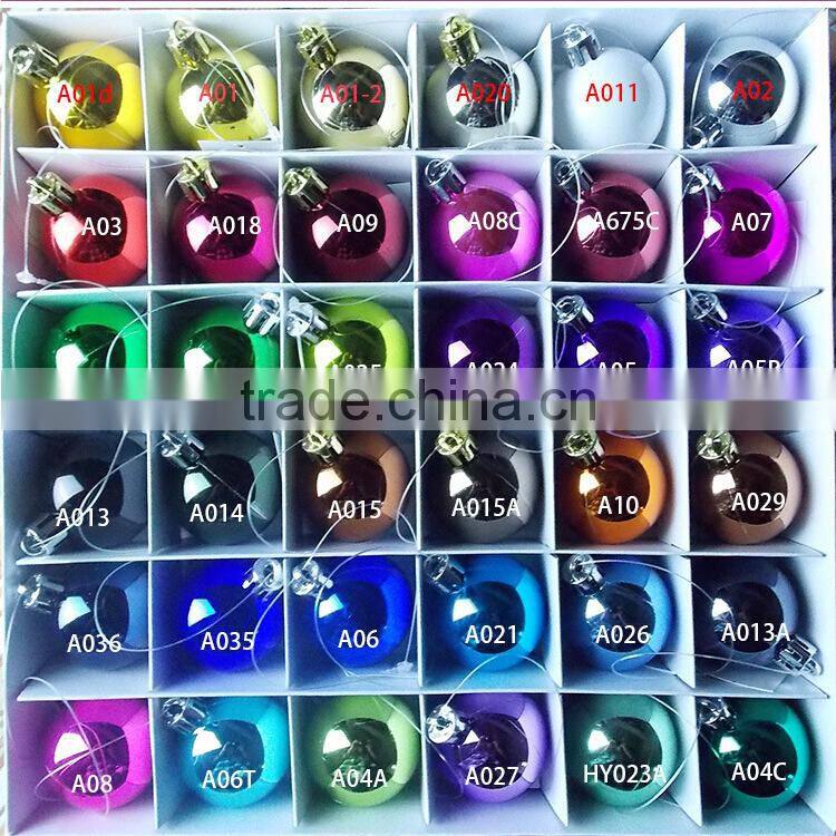 Colorful Christmas Tree Decoration Ball Plastic Christmas Ball Ornament