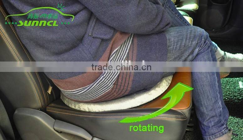 360 Degree Velvet Fabric Memory Faom Swivel Seat Cushion , Swivel Car Seat Cushion