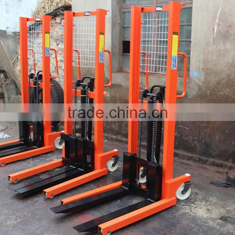 High quality hand forklifts / 2 t 1.6m hydraulic manual hand stacker