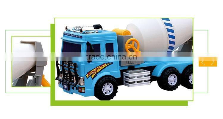 Hot sale friction inertia set plastic model truck toy concrete pump