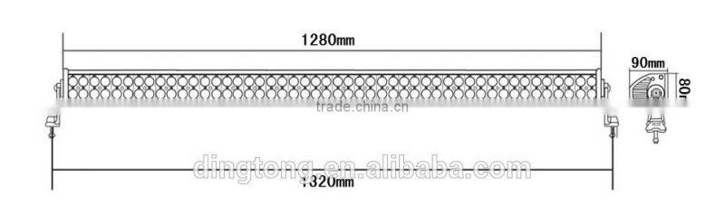 Double row jeep jk wrangler 50 inch led light bar 288w offroad bull bar led light bar