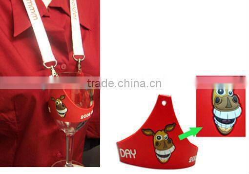 Fashion pvc glass holder lanyard