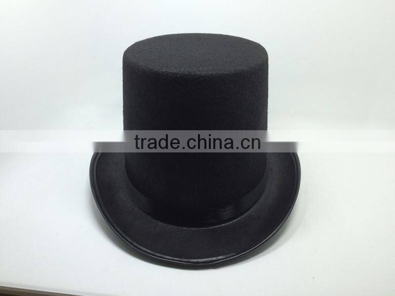 Custom black round top hat and magic cap with printing